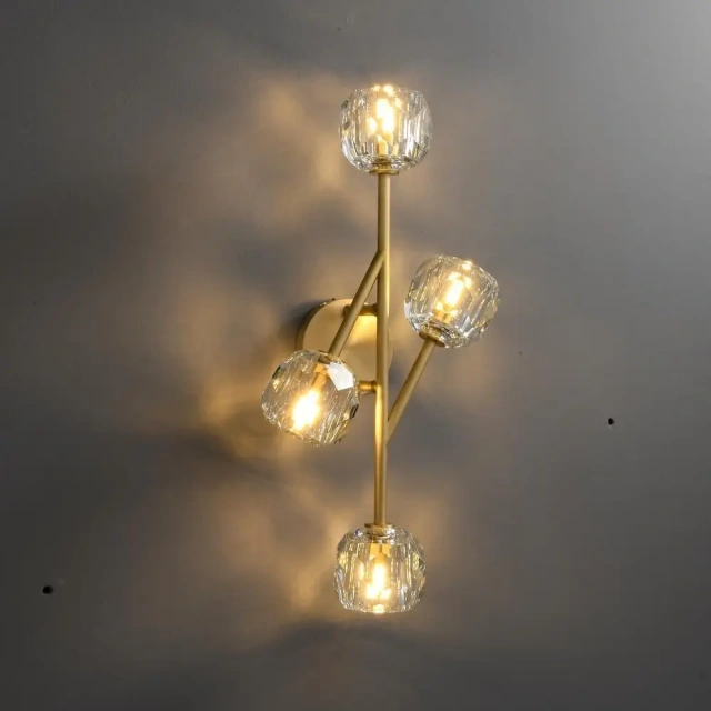 KABO LIGHTING new crystal wall lamps interior brass sconce home decorative wall lamp factory wholesale price