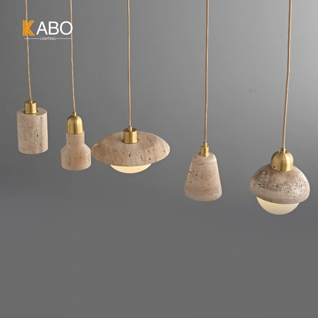 Hot Selling Modern Hanging Lamps Hotels Marble Travertine Chandeliers Lamp Pendant Lights