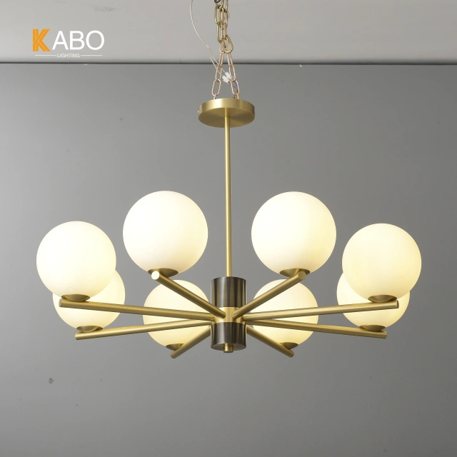 Indoor art design european modern simple chandelier light hotel home living room decoration hanging glass pendant lamp