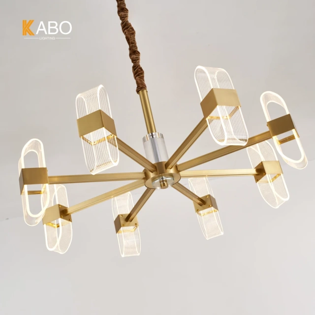 Fashionable and beautiful living room dining room pendant light gold best seller study bedroom chandelier