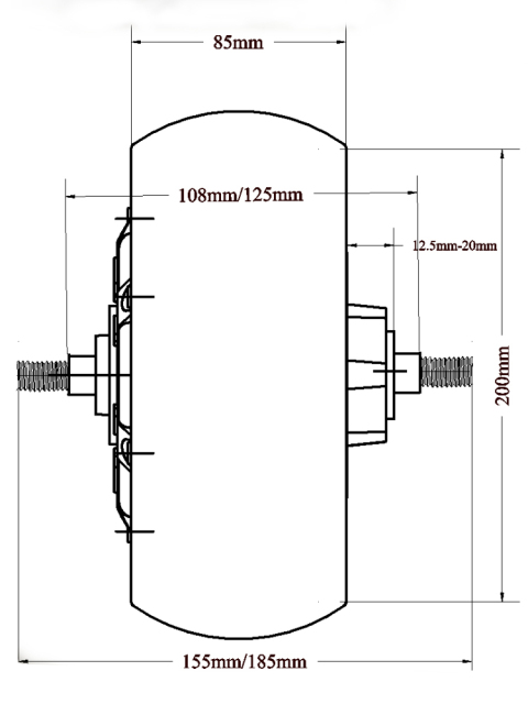 8-Inch Wheel Hub Motor, 48V 1000W, 200x85mm, Single or Dual Shaft, for Electric Scooter Engines