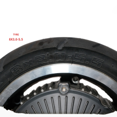 8.5-Inch 2000W Brushless Gearless Electric Scooter Hub Motor (48-72V, Single/Dual Shaft)