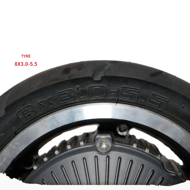 8.5-Inch 2000W Brushless Gearless Electric Scooter Hub Motor (48-72V, Single/Dual Shaft)