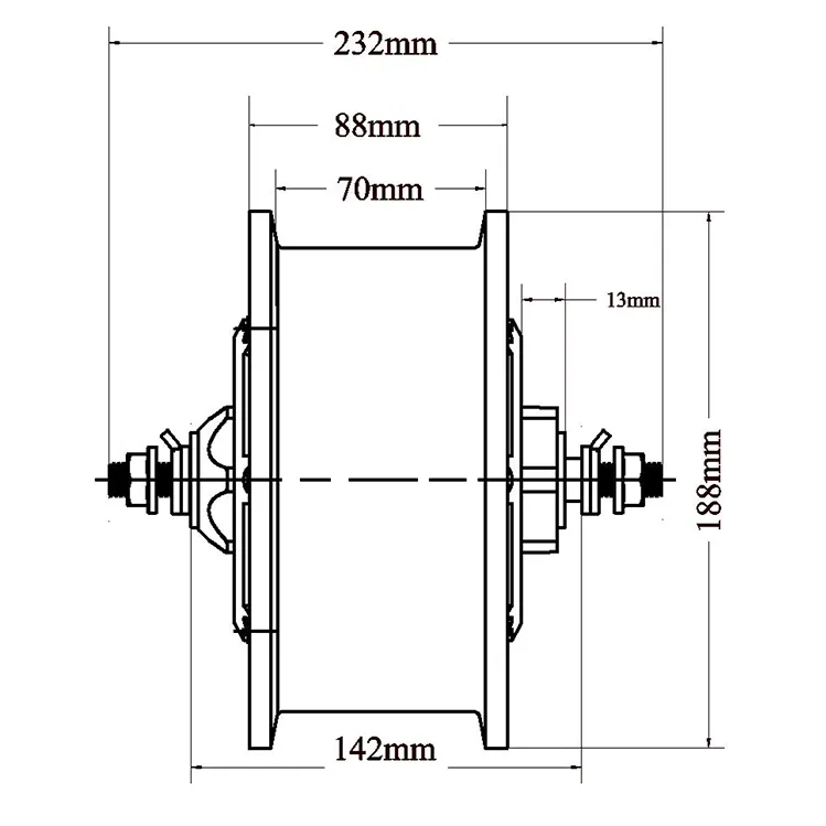 4000w 130km/h detached rim 11 inch scooter motor 60-120V