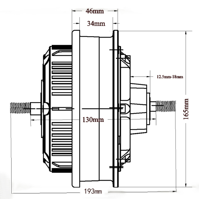 3000w 10 inch electric scooter motor 60-72v 100km/h