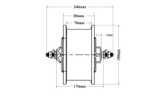 11 inch 6000W, 11-Inch, 170km/h, 60-120V, 80Nm High-Power Off-Road Scooter Motor: