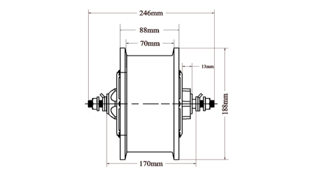 11 inch 6000W, 11-Inch, 170km/h, 60-120V, 80Nm High-Power Off-Road Scooter Motor: