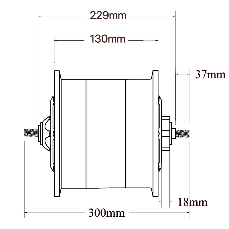 11-Inch Wide Split Motor, 130mm Magnet, 8000W High-Performance Single/Dual Shaft Electric Scooter Engine