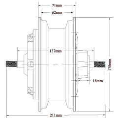 11 inch scooter motor 3500w 100km/h 48-120v tubeless tire