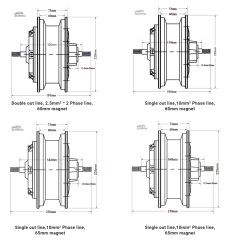 High-performance 12-inch scooter motor, 3500W, 120km/h top speed, 54-120V, 70Nm torque