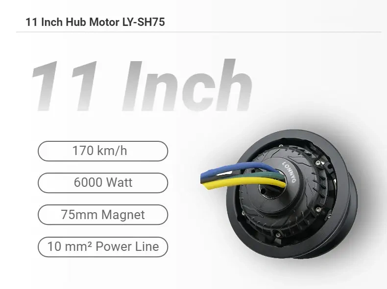 11 Inch High Power Scooter Motor 5000w 150km/h 60v-120V