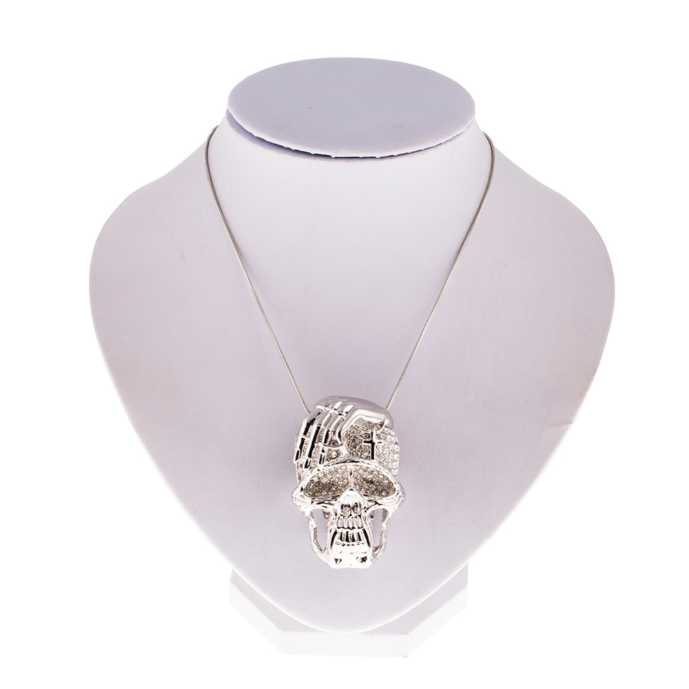 Punk Skull Cross Necklace Crystal Rhinestone Claws Choker for Men's Women's Jewelry Accessories