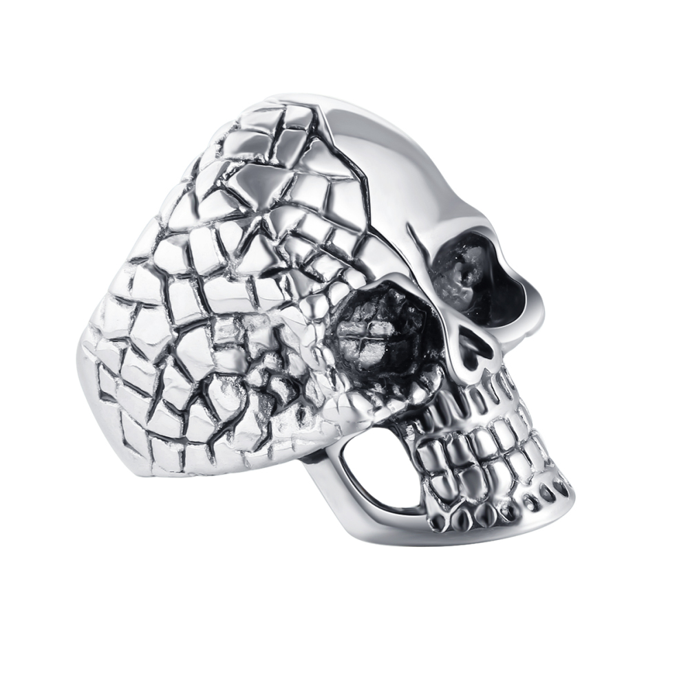 Black Friday Tattoo Hip Hop Rock Silver Punk Skull Big Adjustable Bikers Motorcycle Rings Men's & Boys' Jewelry