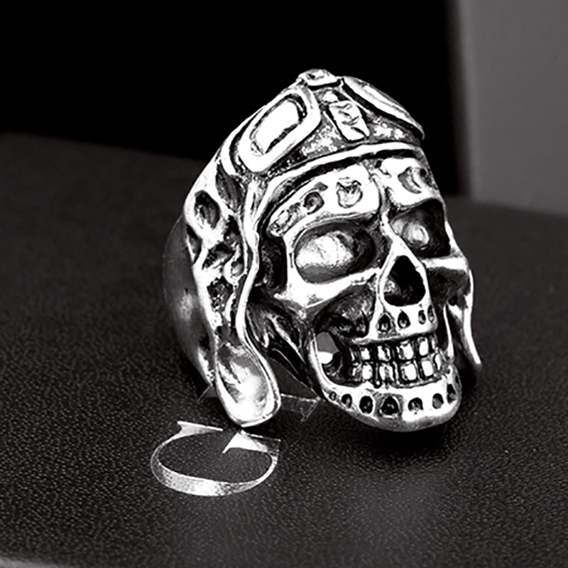 EVBEA Drop Ship Big Punk Biker Skull Ring For Man Stainless Steel Unique Punk Men Cool Jewelry Vintage Jewelry