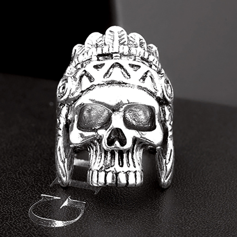 EVBEA Drop Ship Big Punk Biker Skull Ring For Man Stainless Steel Unique Punk Men Cool Jewelry Vintage Jewelry