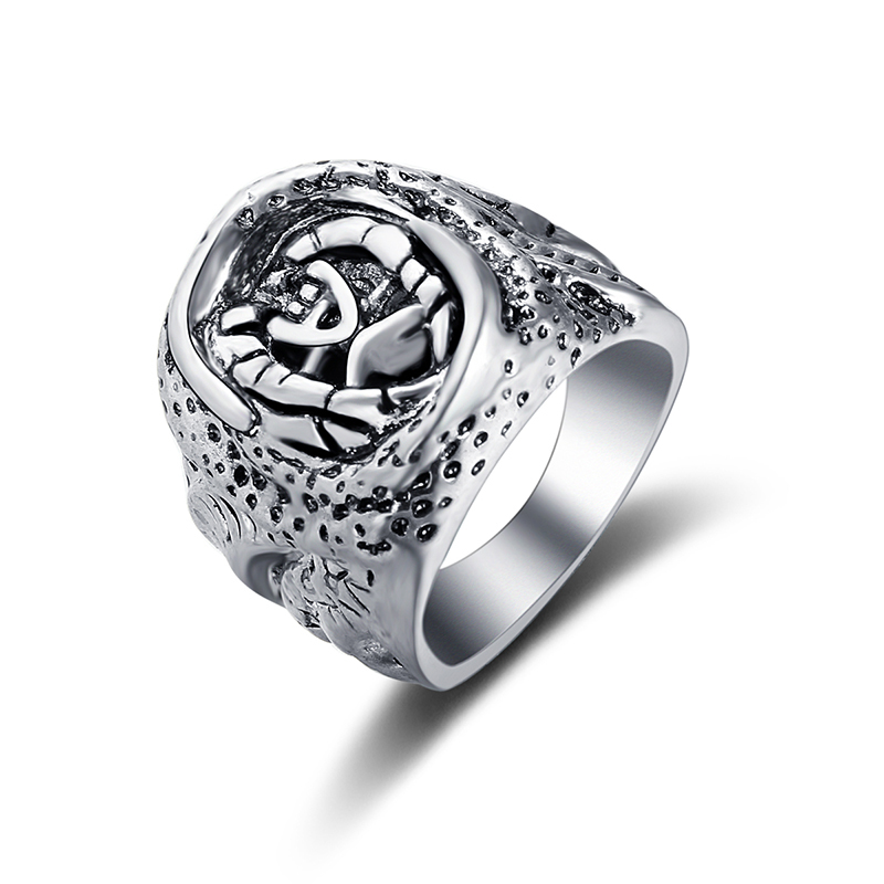 Titanium Steel Lion Head Rings For Men Allergy Free Punk Rock Jewelry Non-Mainstream Cool Mens Rings Party Accessory Friendship