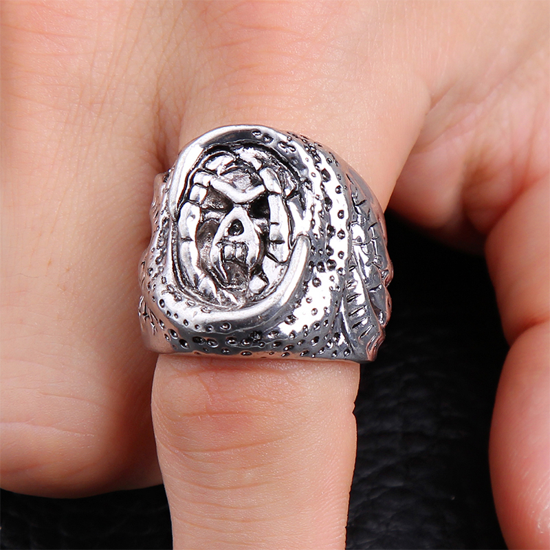 Titanium Steel Lion Head Rings For Men Allergy Free Punk Rock Jewelry Non-Mainstream Cool Mens Rings Party Accessory Friendship