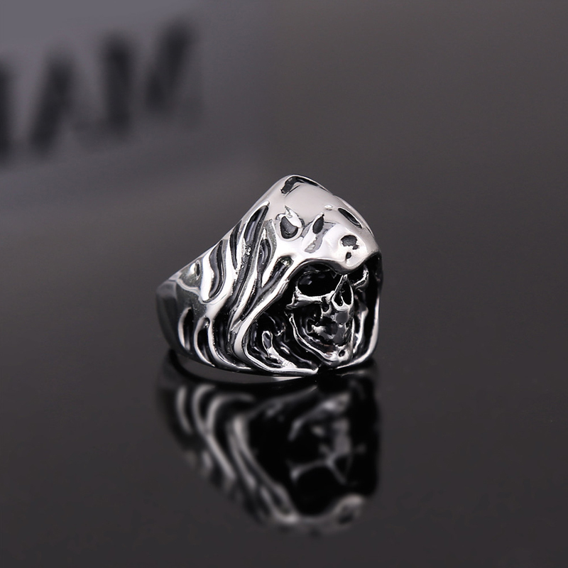 EVBEA Steel Soldier Punk Biker Men's Titanium Stainless Steel Ring Multi Rock Lots Skull Ring For Men Ring Jewelry