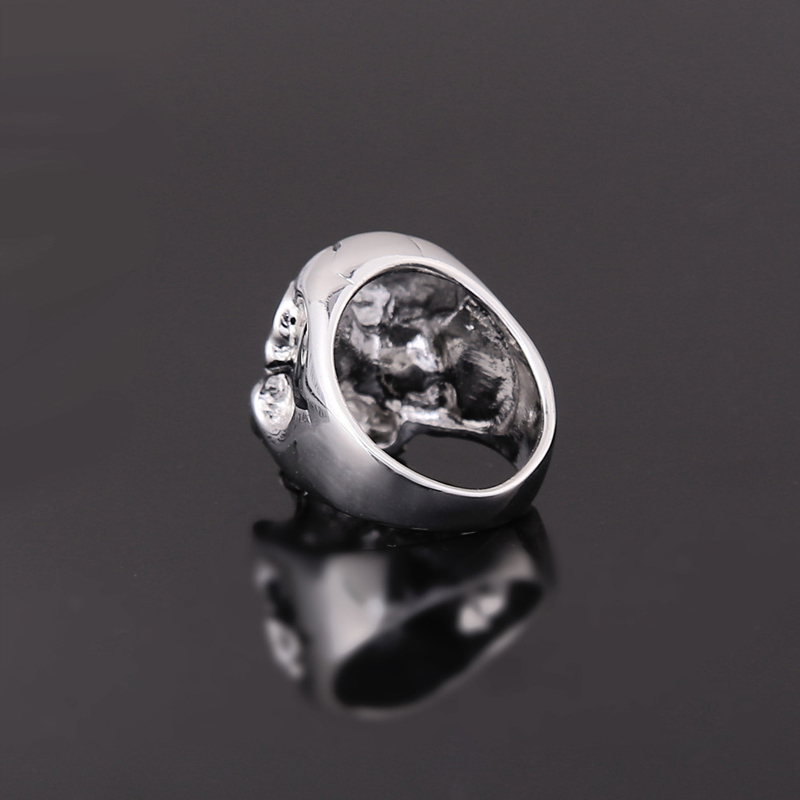 EVBEA Wholesale Cheap Cool Hell Death Skull Ring Man Never Fade Punk Biker Man's High Quality Punk Rock Ring