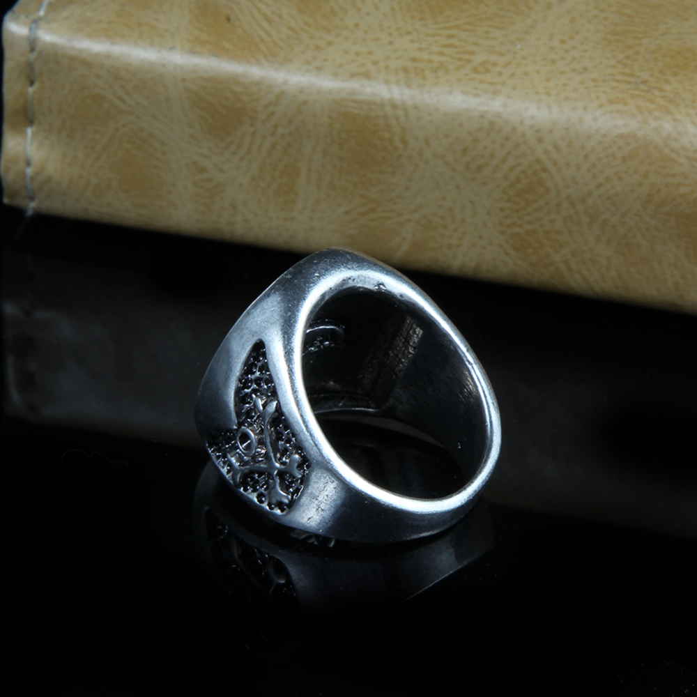 Graduation Cool Hip Hop Rock Silver Punk Skull Adjustable Unisex Ring Biker Men Jewelry Accessories