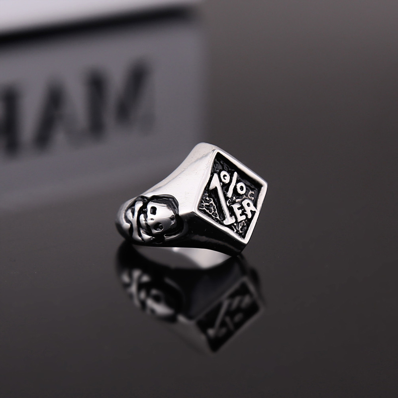 EVBEA Men Biker Adjustable Ring 316L Stainless Steel Rings Viking Punk  Digital Ring Gothic Punk Rock Jewelry Size 8-10