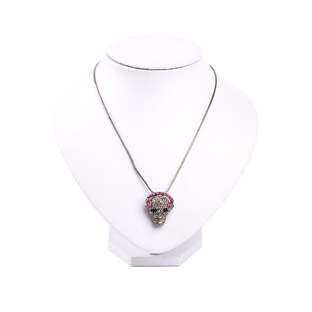 Outstanding Kpop Women' Jewelry Accessories Skull Pendant Necklace Crystal Skeleton Long Chock Charm Snake Body Chain