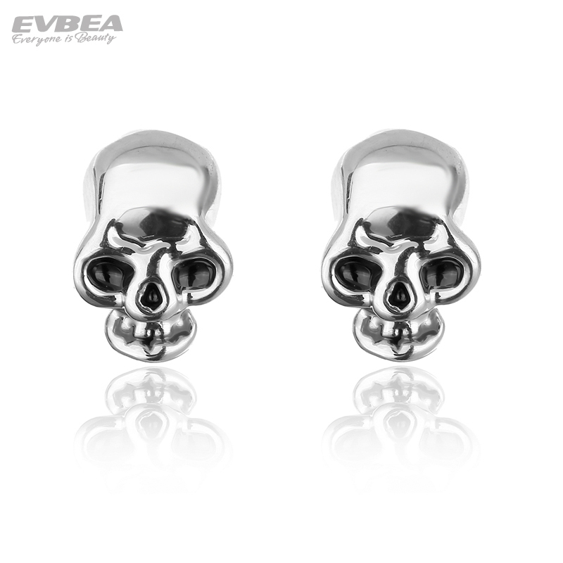 Fancy Products Hip Hop Boho Punk 3 Pairs / 1Set  Silver Plated Skull Earrings Stud Women Fashion Jewelry Accessories BPAN