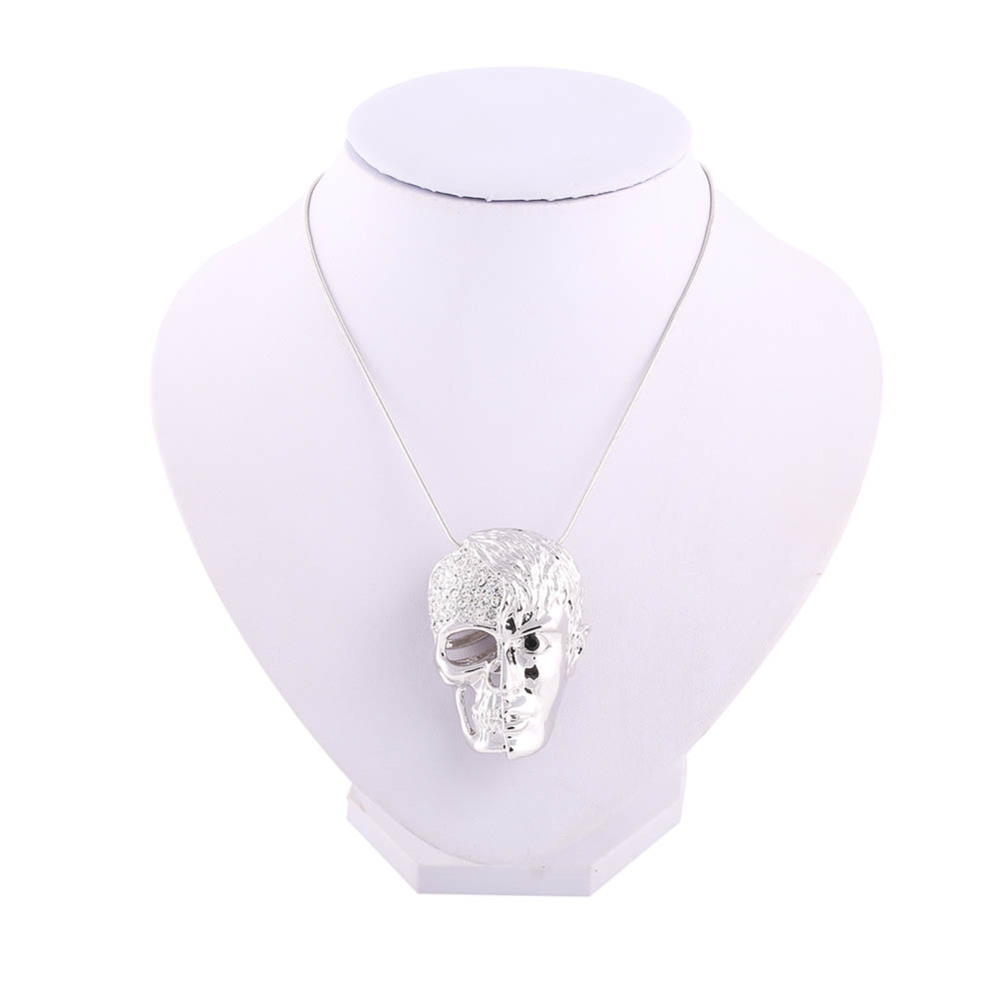 Wedding Gift Bijoux Jewelry Accessories for Men Women Skull Necklace Gold Skeleton Crystal Rhinestone Head Portrait Chokers