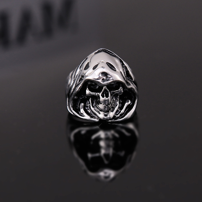 EVBEA Steel Soldier Punk Biker Men's Titanium Stainless Steel Ring Multi Rock Lots Skull Ring For Men Ring Jewelry