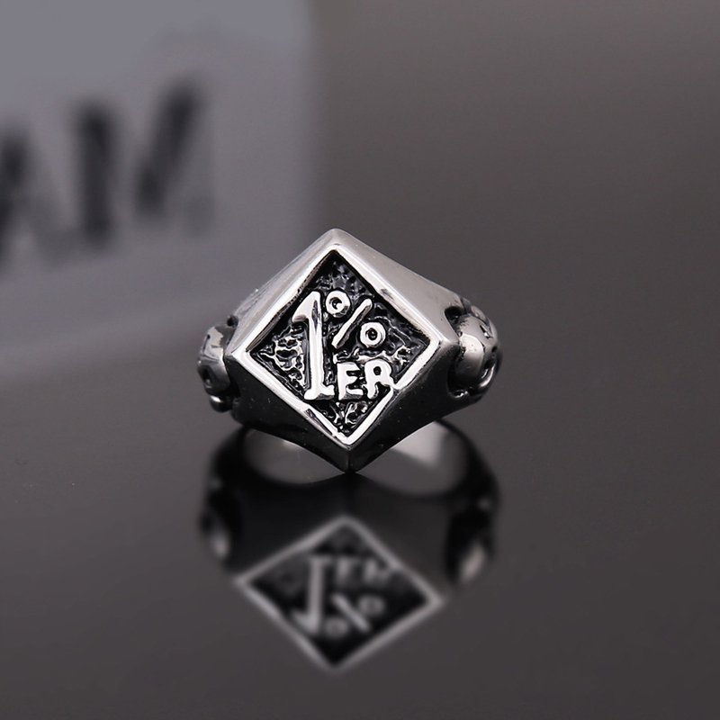 EVBEA Men Biker Adjustable Ring 316L Stainless Steel Rings Viking Punk  Digital Ring Gothic Punk Rock Jewelry Size 8-10