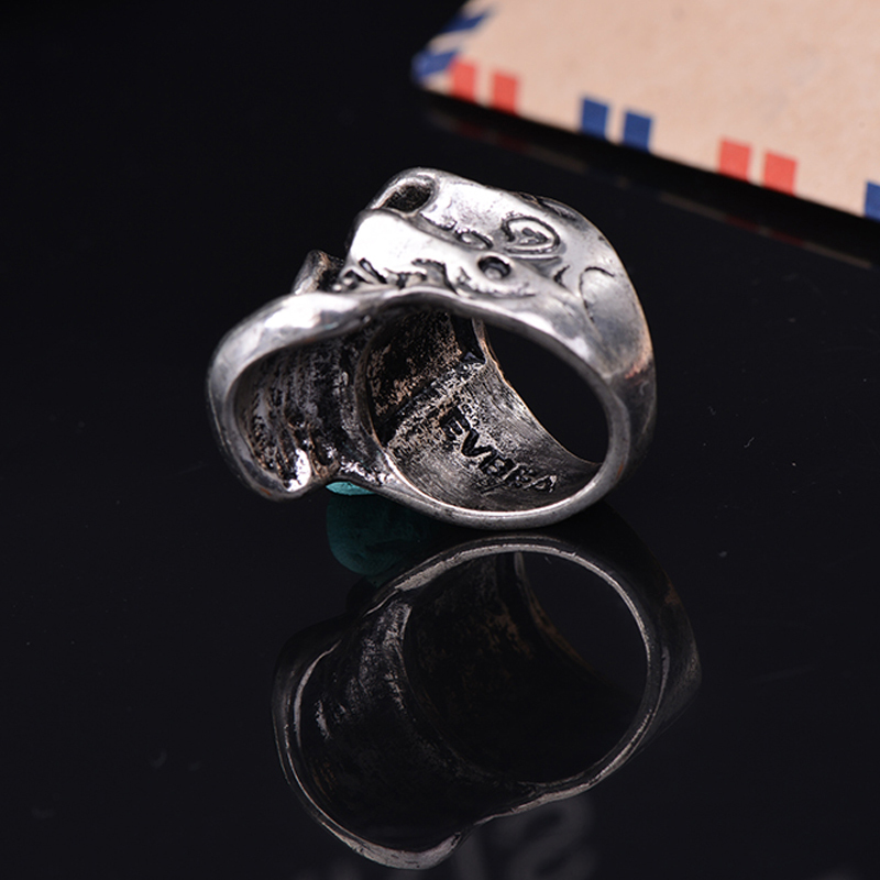 EVBEA Drop Ship Big Punk Biker Skull Ring For Man Biker Rings Unique Punk Men Cool Jewelry Vintage Jewelry