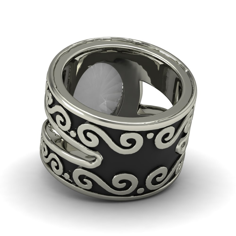 EVBEA Punk Ring Gypsy Style Silver Ring Moonstone and Handmade Bike Rock Ring Jewelry 2017 Newest Design