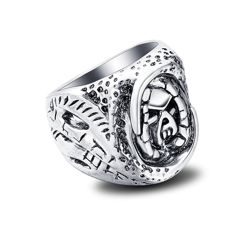 Titanium Steel Lion Head Rings For Men Allergy Free Punk Rock Jewelry Non-Mainstream Cool Mens Rings Party Accessory Friendship