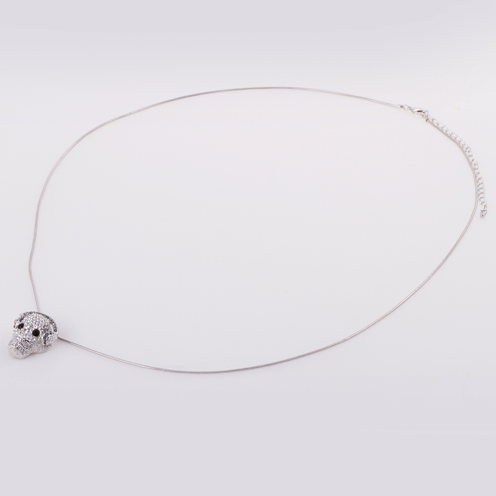 Outstanding Kpop Women' Jewelry Accessories Skull Pendant Necklace Crystal Skeleton Long Chock Charm Snake Body Chain