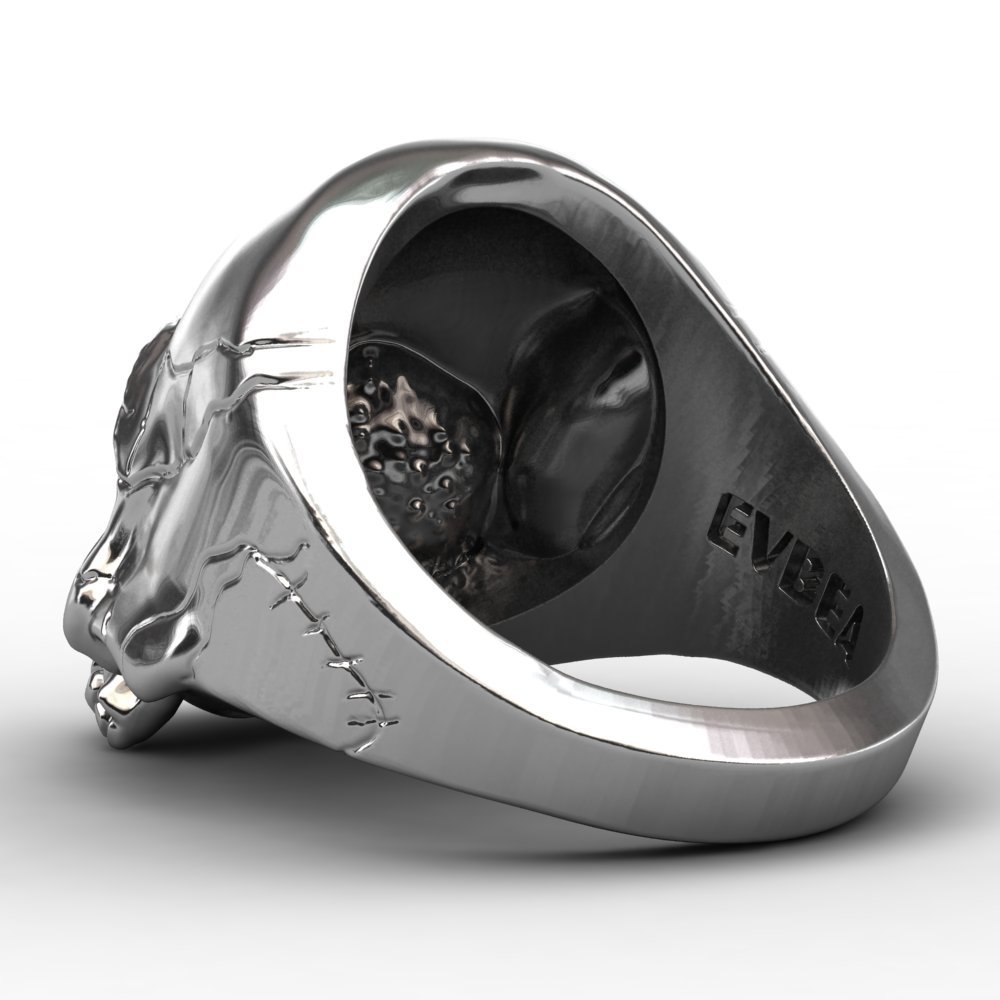 EVBEA Big Punk Biker Skull Ring For Man Stainless Steel Unique Punk Men Cool Jewelry Vintage Jewelry