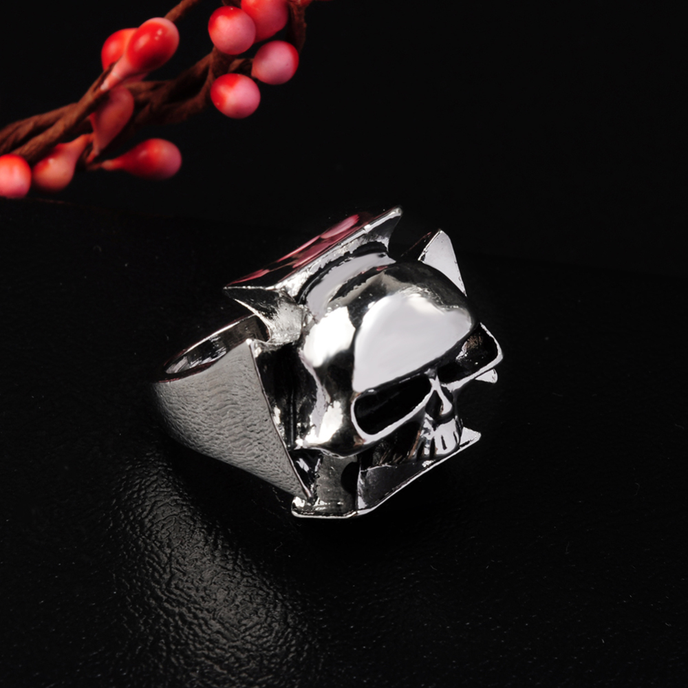 Men's Fashion Punk Skull Ring Gothic cross Jewelry