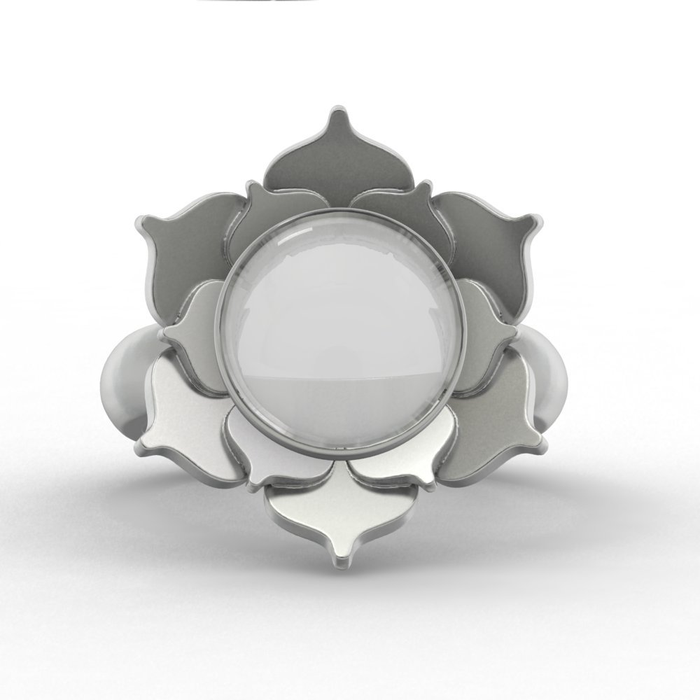 Fashion White Gold Flower Rings for Women