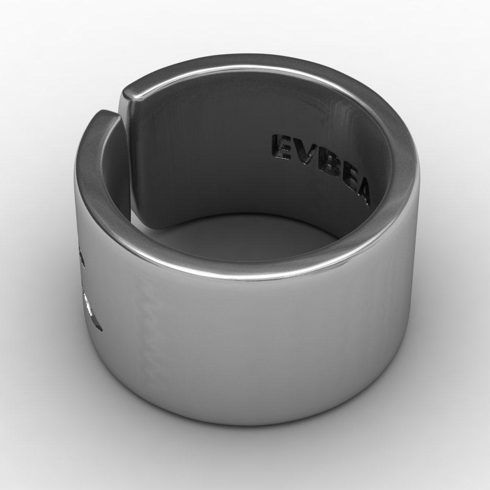 Fashion Women's White Gold Ring Flower Engraved Jewelry