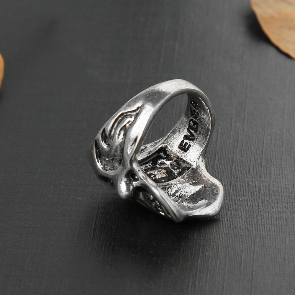 Punk style skull fashionable adjustable ring for men