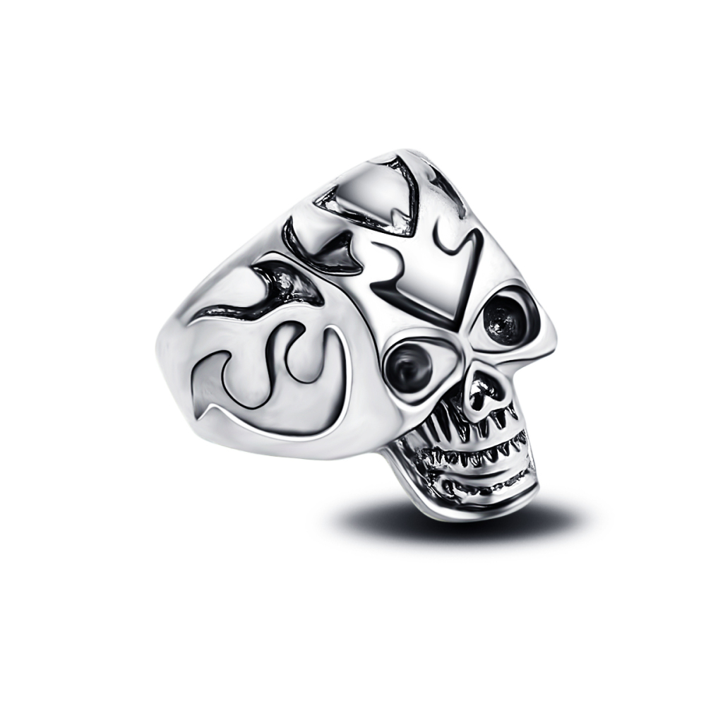 Punk style skull fashionable adjustable ring for men