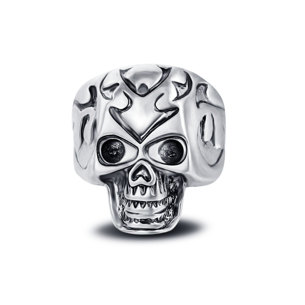 Punk style skull fashionable adjustable ring for men