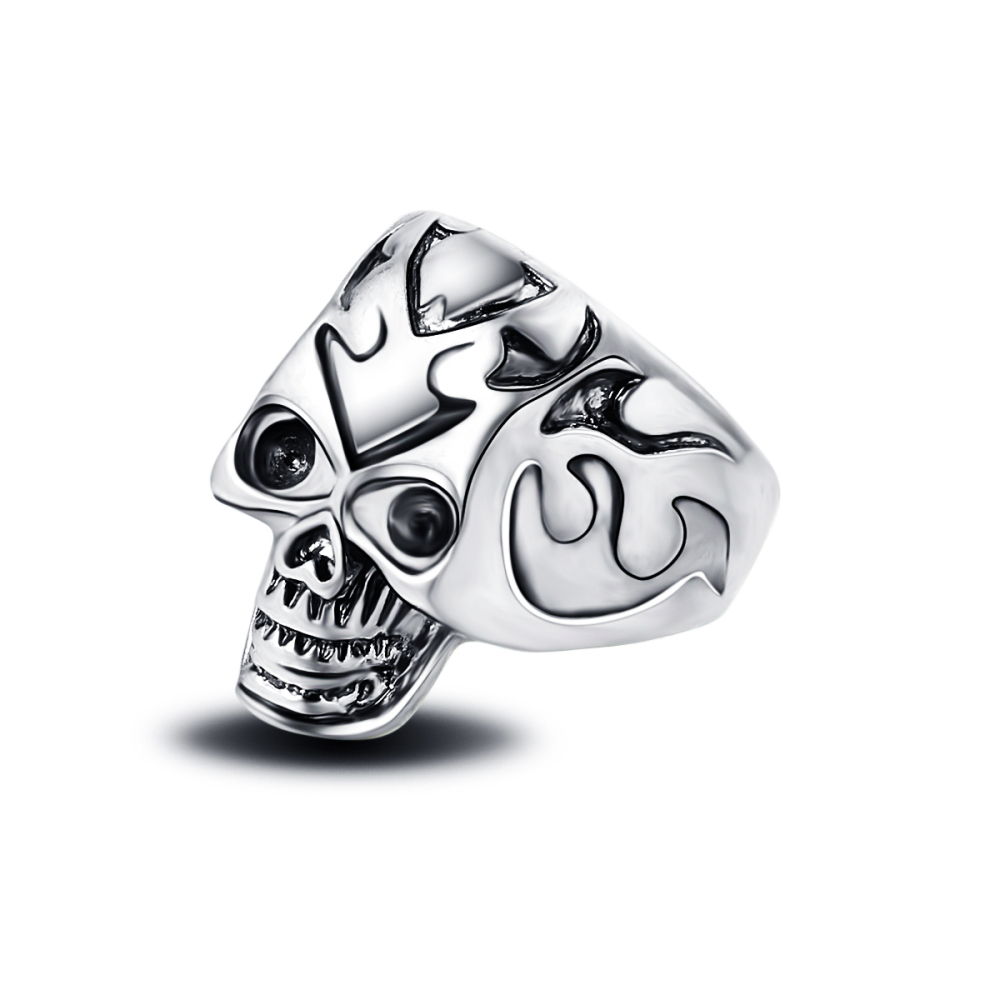 Punk style skull fashionable adjustable ring for men