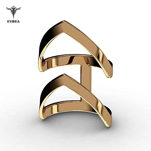 Chevron Ring Womens Long Statement 14K Gold Knuckle Pinky Forever Ring