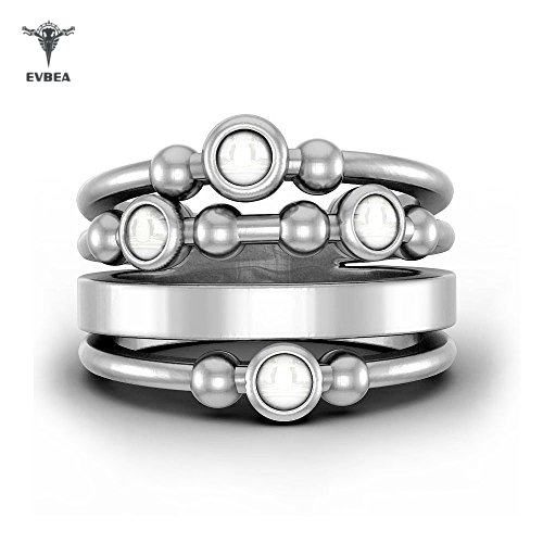 Wide Opal Ring Womens Antique Statement Layered Thumb Rings