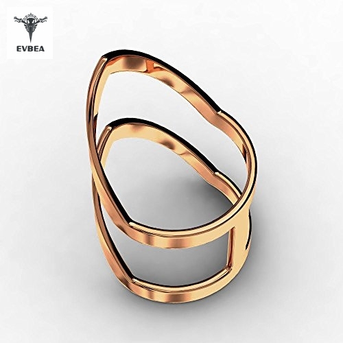 Chevron Ring Womens Long Statement 14K Gold Knuckle Pinky Forever Ring