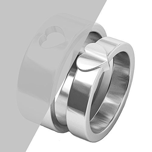 Valentine Day Wedding Band Sets EVBEA Simple Antique Heart Promise Rings for Couples