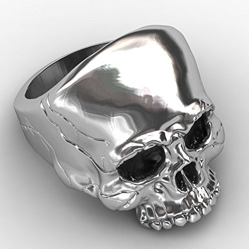 EVBEA Big Punk Biker Skull Ring For Man Stainless Steel Unique Punk Men Cool Jewelry Vintage Jewelry