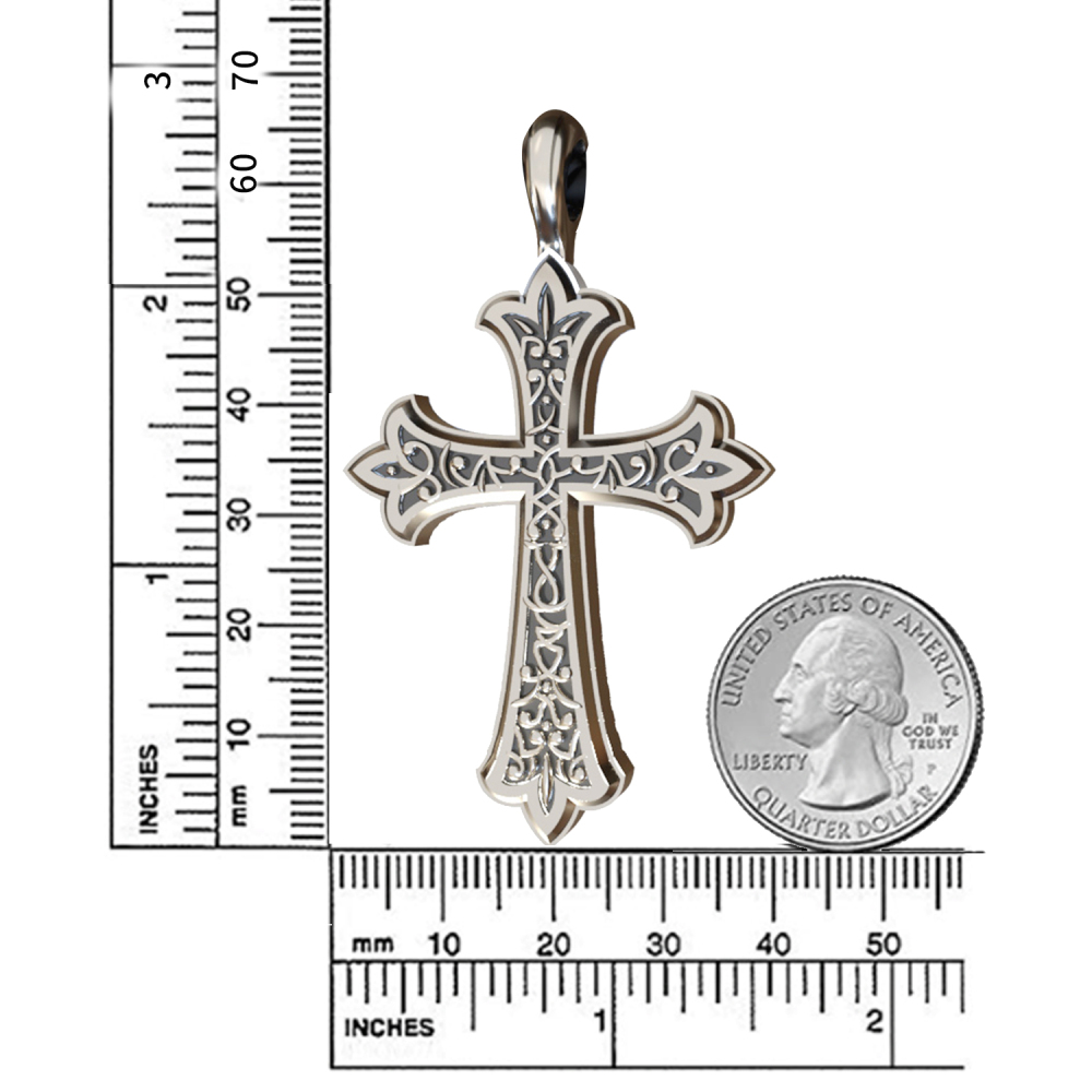 EVBEA Mens Cross Necklace Simple Viking Celtic Cross Pendant Jewelry with Black Genuine Leather Cord Chain Religious Gifts