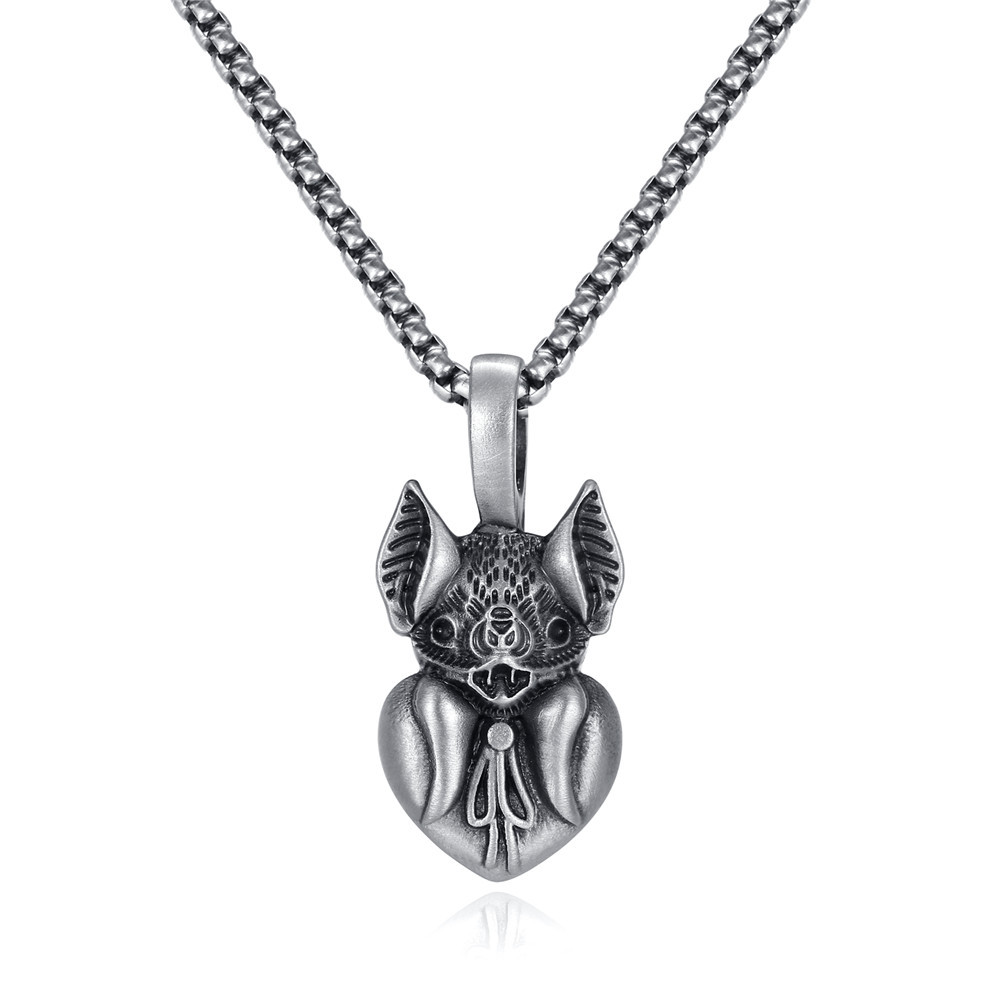 EVBEA Coronavirus Inspiriational Gifts for Women Men Cool Statement Bat Heart Pendant Necklace Engraved with I'm Sorry for Girls