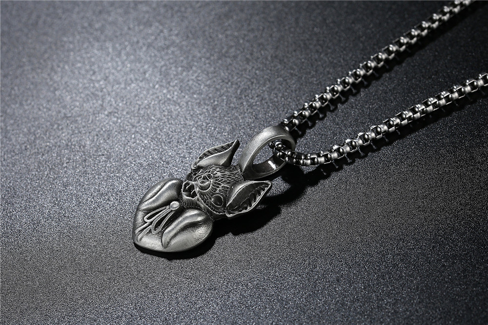 EVBEA Coronavirus Inspiriational Gifts for Women Men Cool Statement Bat Heart Pendant Necklace Engraved with I'm Sorry for Girls